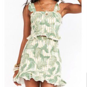 show me your mumu palm tank skirt set